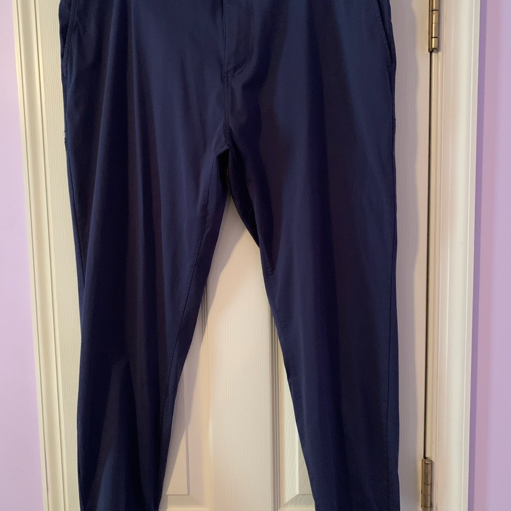 RHONE Men's Deep Blue Dress Pants